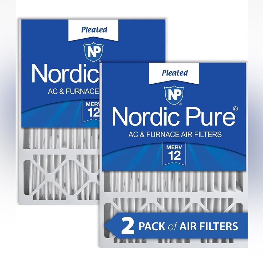 Nordic Pure AC & Furnace Air Filters 2 Pack
